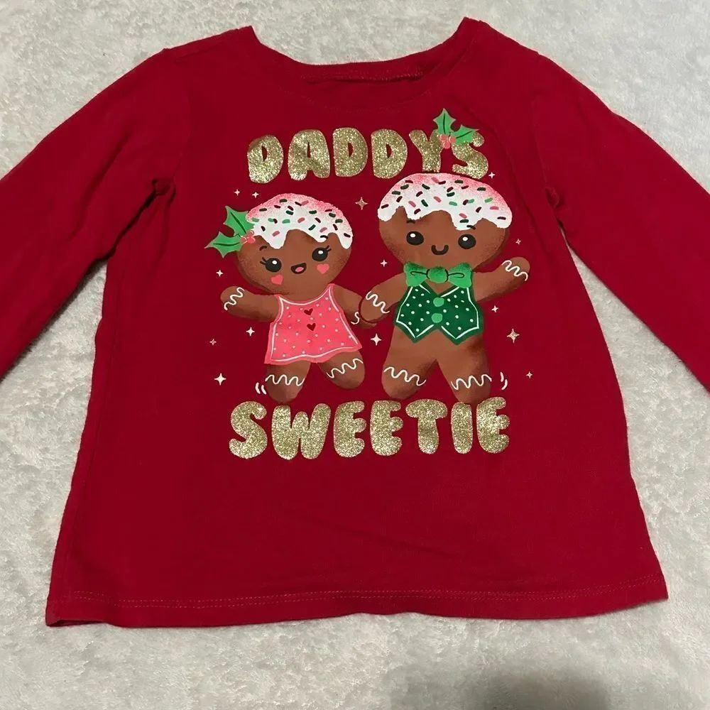 The Children’s Place Christmas Gingerbread Long Sleeve Shirt | Toddler Girl Size